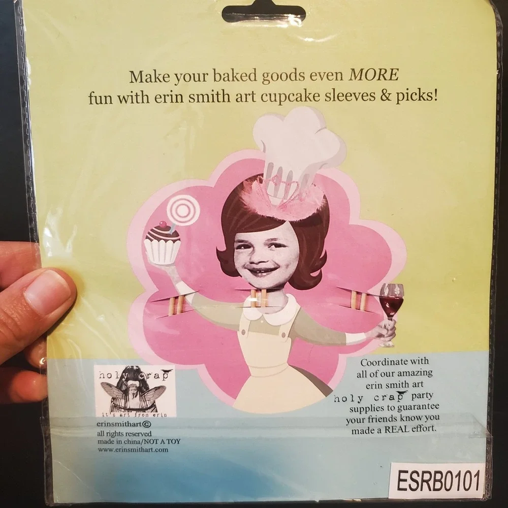 Erin Smith Art Reality Bites‎ BLOW ME Cupcake Sleeves, Toppers 6 Ct Party Humor